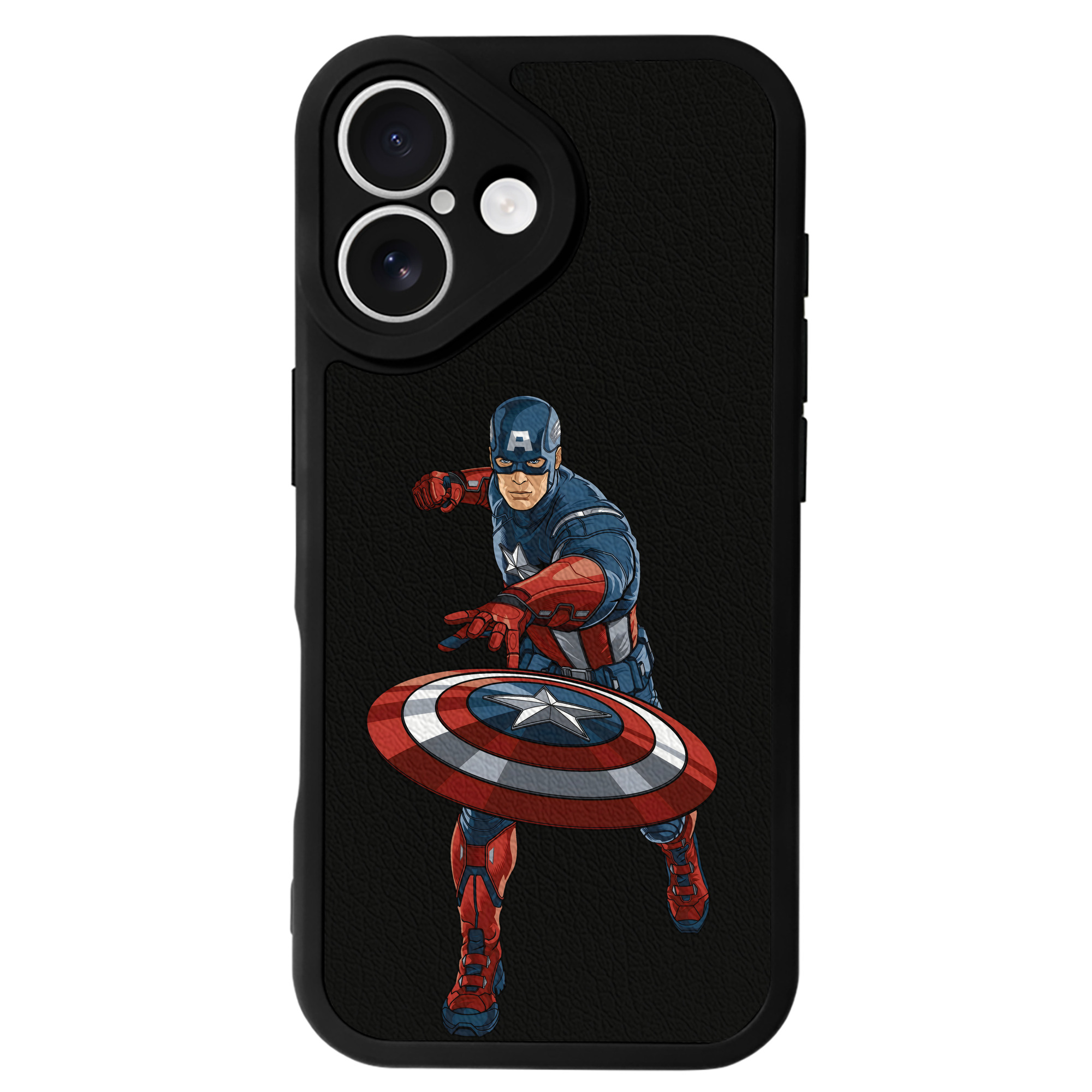（画像用） アベンジャーズ The Avengers 【iPhone 16シリーズ対応】シリコンスマホケース（レザー調） 材質：シリコン